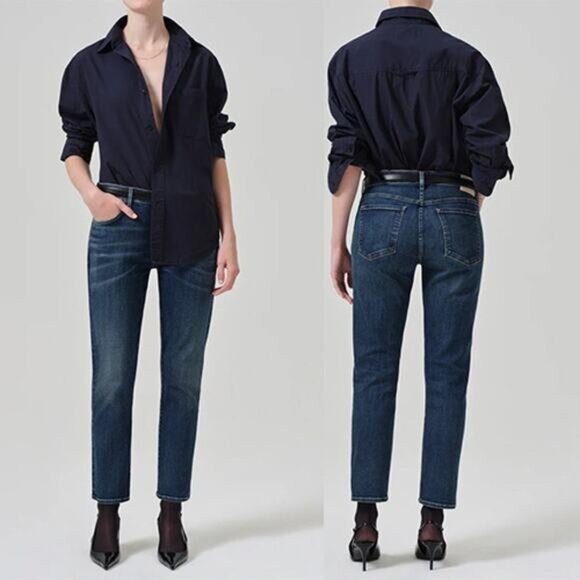 NEW Citizens of Humanity Emerson Mid Rise Relaxed 27" Jeans Women's Size: 32 - Picture 1 of 8
